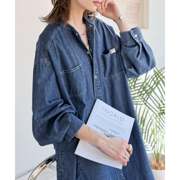 シャツワンピース 「JaVaジャバコラボ」頑張らないのに、視線をさらう。コットン100％デニムシャツ...