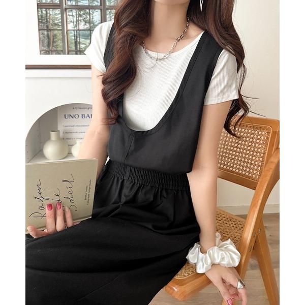 サロペット オーバーオール 「JaVaジャバコラボ」前後で印象チェンジ♪前後2wayUネックツータッ...