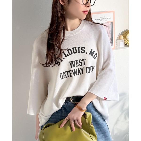 ニット セーター 「JaVaジャバコラボ」大人のカジュアルスタイルを格上げ。前後2wayカレッジロゴ...