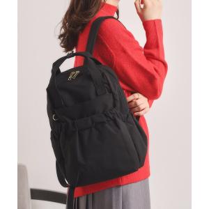 デイバック リュック 「11ポケット」ふんわり軽量撥水ミドルリュック レディース