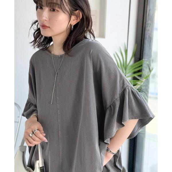 tシャツ 「JaVaジャバコラボ」ゆるっと隠して、ラフ可愛い。コットン100%ピグメント加工オーバー...