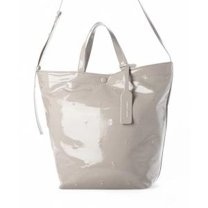 トートバッグ cache cache カシュカシュ エナメル2wayトート レディース メンズ