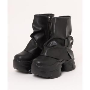 ブーツ 「YOSUKE/ヨースケ」厚底カバードショートブーツ レディース