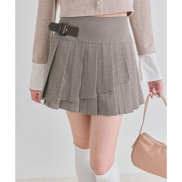 スカート アシメプリーツスカート