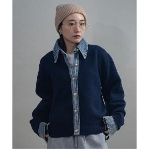 デニムドッキングニット レディース