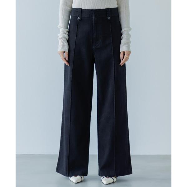 ジーンズ デニム デニムパンツ high waist pintuck flare pants(ハイウ...