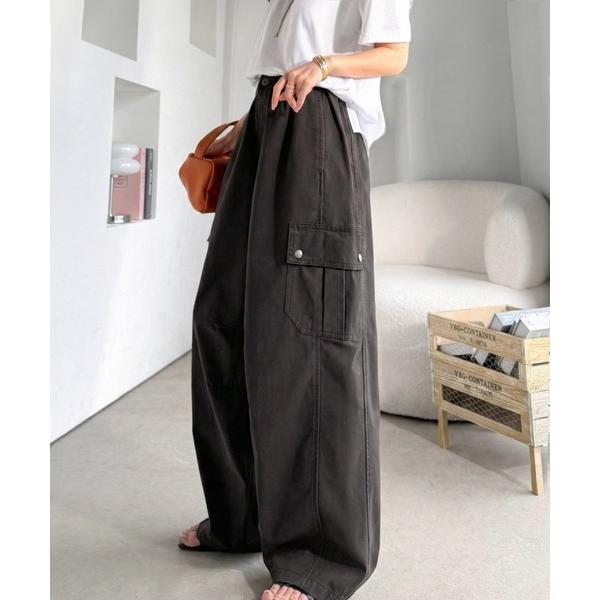 カーゴパンツ 「JaVaジャバコラボ」程よい抜け感でベーシックに着回せる♪ 綿100%の快適素材タッ...