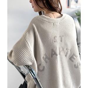 カーディガン 「JaVaジャバコラボ」春服のお洒落偏差値、即上昇！バックカレッジロゴワッペンサマーニットカーディガン（長袖） レディース