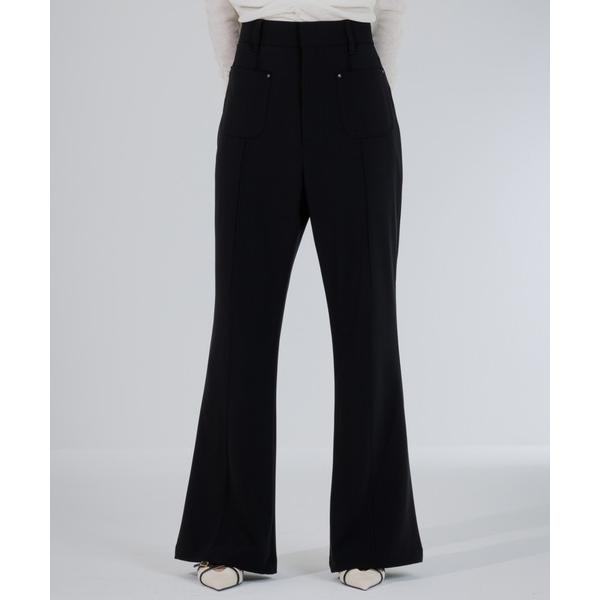 スラックス パンツ high waist flare pocket pants（ハイウエストフレアポ...