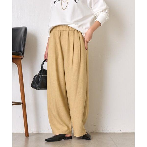 パンツ 「やわらぐ艶カーブ」メランジカーブパンツ レディース