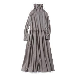 ワンピース リブ　イン　コンフォート　コットン１００％がうれしい！　重ね着を楽しむタートルネックインナーワンピース