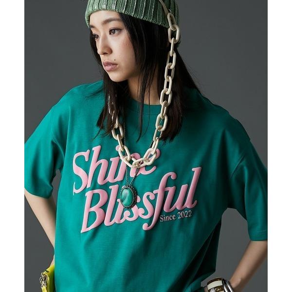 「GEVS.」 「SMILELAND」半袖Tシャツ 3L グリーン レディース