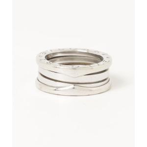 「BVLGARI」 K18WG B-Zero1 リング - シルバー レディース