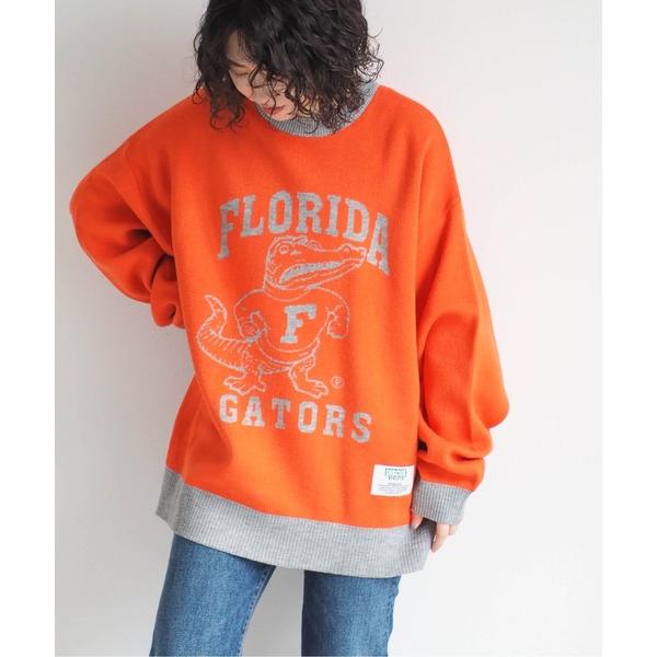 「DISCUS ATHLETIC」 長袖ニット M オレンジ レディース