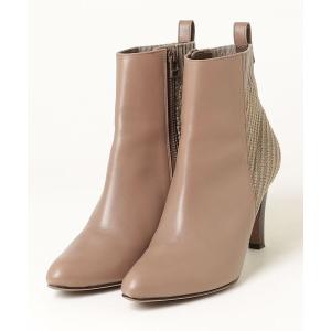 「LANVIN collection」 ショートブーツ 23.5cm ベージュ レディース