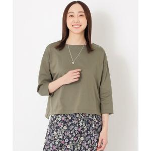 「S.ESSENTIALS」 7分袖カットソー 38 カーキ レディース