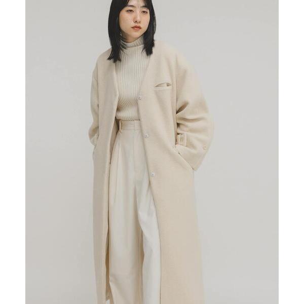 コート アウター テディボアロングコート レディース