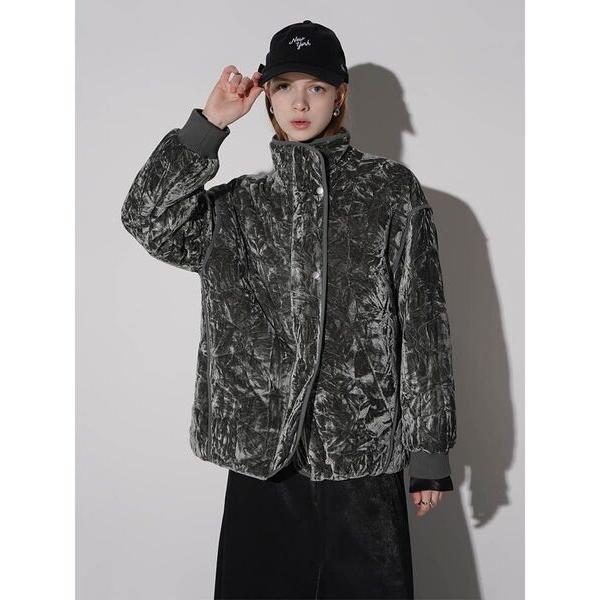 コート アウター PIPING VELOUR JACKET レディース