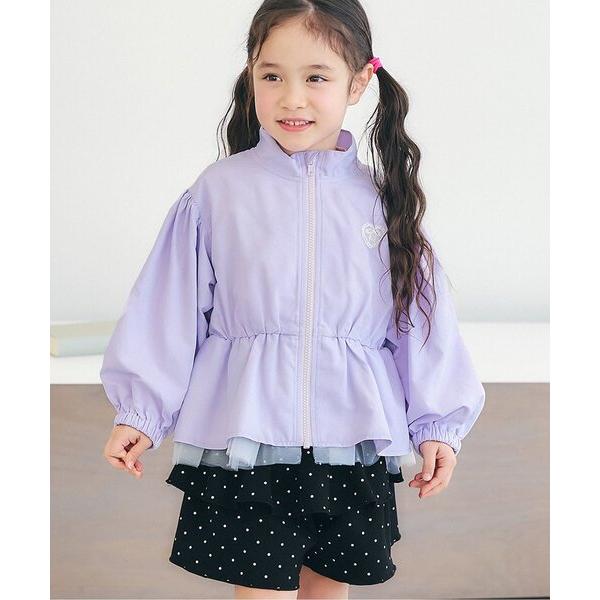 ブルゾン ジャンバー アウター 「撥水加工」ペプラムウインドブレーカー キッズ 子供服 女の子