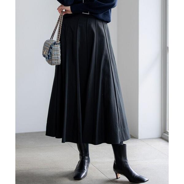 スカート マットライトタフタ フレアスカート