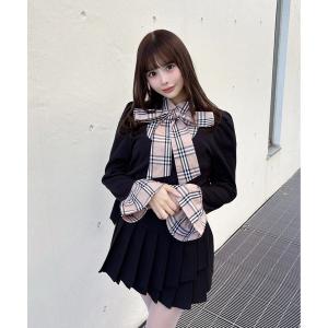 tシャツ ボウタイドッキングカットソー レディース