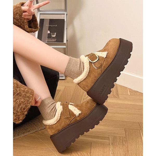 ブーツ 厚底ムートンブーツ レディース