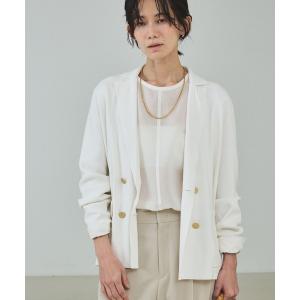 ジャケット テーラードジャケット カシミヤブレンド ニット レディース