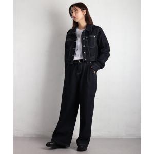 2ly2 セットアップ デニムジャケット＆ワイドパンツ レディース