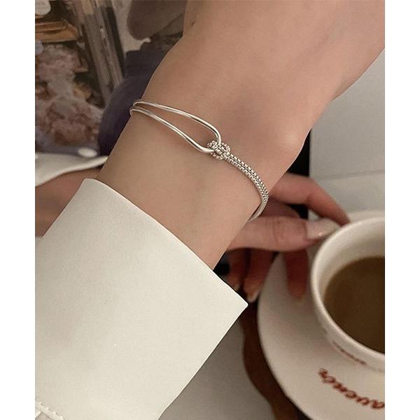 ブレスレット 変形シルバーバングルブレスレット/レディース(T3) レディース メンズ