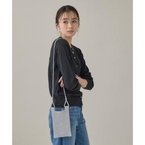 ショルダーバッグ バッグ 「大人ラメ／スマホ入れ」ニット素材ミニポシェット レディース