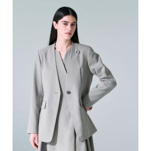 コート アウター カラーレスダブルジャケット「CLEAN MOTION」 レディース