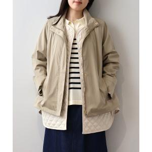 ブルゾン アウター 「L〜5L 大きいサイズ」ライトキルトベストセットスタンドカラーブルゾン レディース