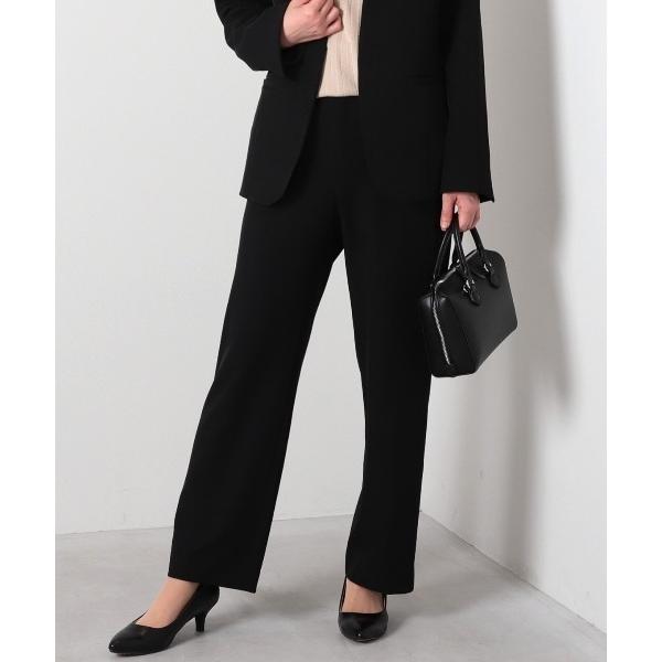 パンツ 「L〜5L 大きいサイズ」コンパクトツイルストレッチストレートパンツ レディース