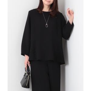 ブラウス シャツ 「L〜6L 大きいサイズ」「セットアップ」エアリーダブルクロスレース切替えブラウス レディース