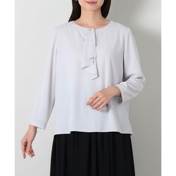 ブラウス シャツ 「L〜6L 大きいサイズ」ドビークロスボウタイブラウス レディース