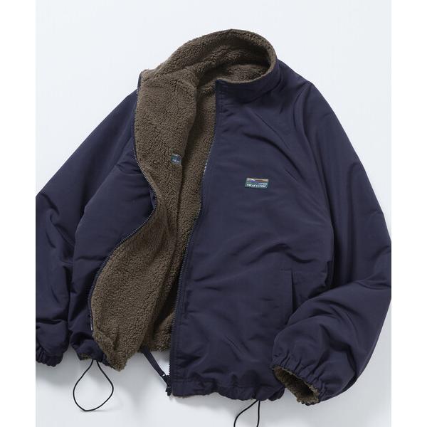 ブルゾン アウター 限定展開 リラックスフィット ナイロンフリース リバーシブル スタンドブルゾン ...