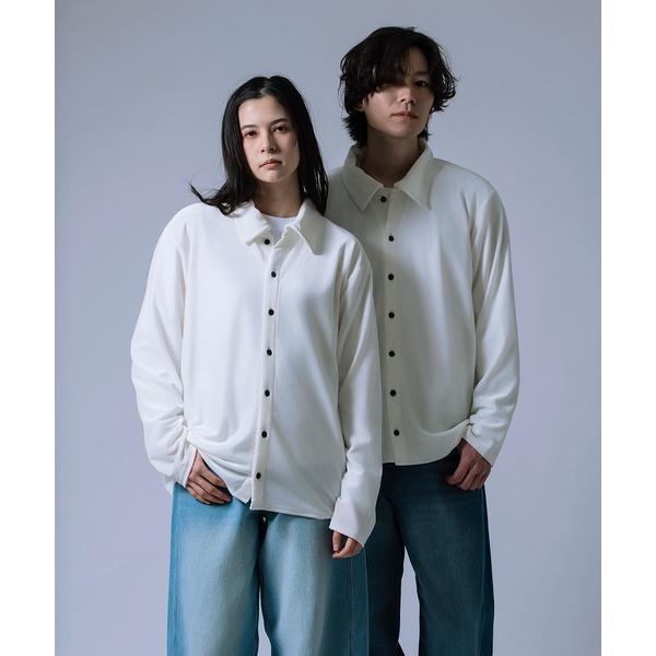 シャツ 「nl」「Unisex」ベロア素材 ショート シャツ カーディガン メンズ レディース