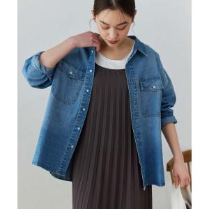 「Edit Sheen」 長袖シャツ M ブルー レディース