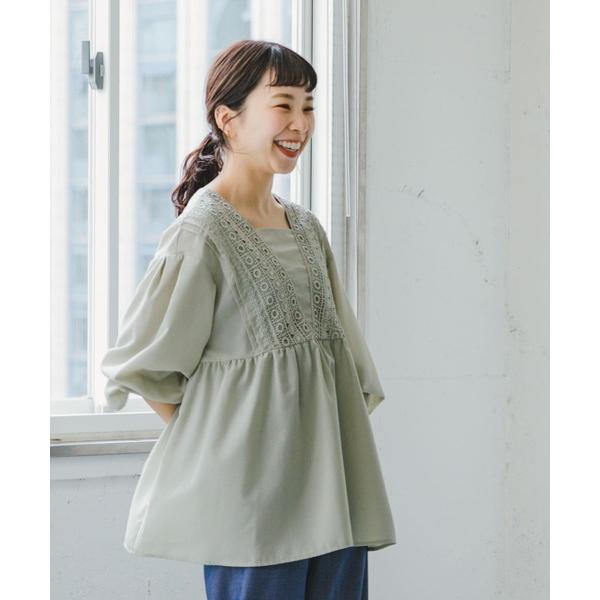 「ITEMS URBANRESEARCH」 長袖ブラウス FREE ライトカーキ レディース