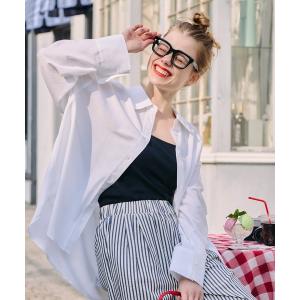 ブラウス シャツ 「UVカット率97%」ライトシアー 涼しげ オーバーシャツ「纏うUVケア - ソルヴェール」 レディース