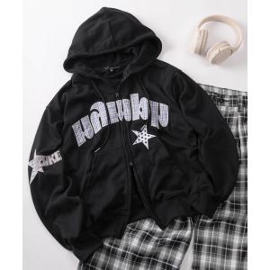 パーカー 「82」チェック/ドット ワッペンロゴ ショート丈 ジップパーカー/ダブルジップ/メンズ/レディース/ユニセックス レディース メンズ