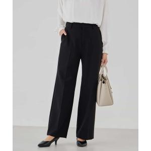 パンツ 「洗える/ストレッチ/セットアップ対応」ダブルクロスストレートパンツ レディース