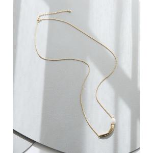 ネックレス 「dignif」「金属アレルギー対応」パール＆モチーフトップネックレス レディース