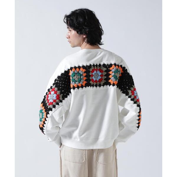 トレーナー スウェット DISCOVERED(ディスカバード) 別注 CROCHET SLEEVE ...