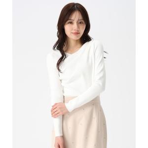 ニット セーター 2025秋冬新作 ドレープデザインニット レディース