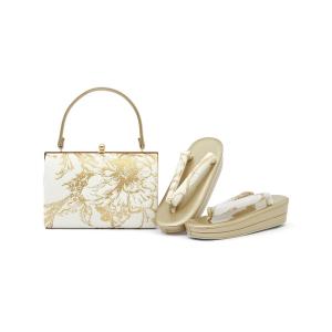 帯生地を使用した豪華な草履バッグセット レディース