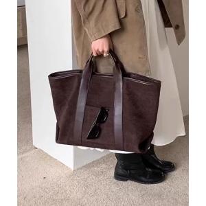 トートバッグ スエード調　ビッグ トートバッグ レディース メンズ