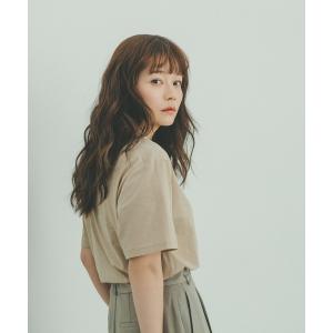 「GLOBAL WORK」 半袖Tシャツ SMALL ベージュ レディース