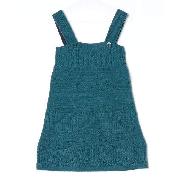 「SEE BY CHLOE」 レースニットワンピース 38 ブルー レディース