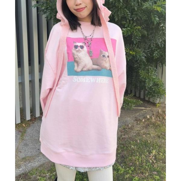 「Candy Stripper」 スウェットカットソー 2 ピンク レディース